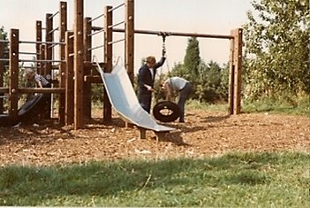 The Holt, Lillington, new play equipment, 1985. The Holt, Lillington